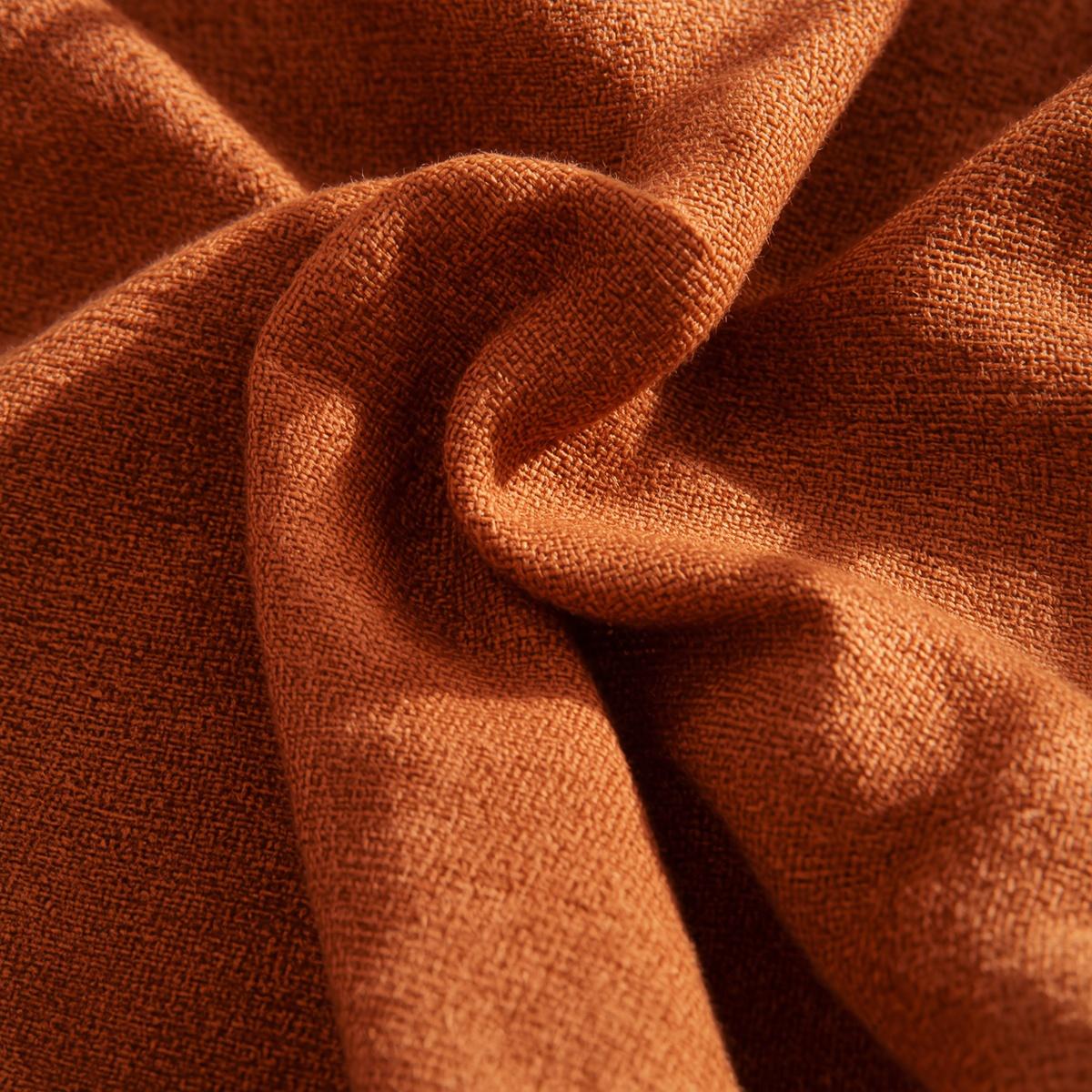 cotton canvas fabric texture, terracotta colored heavy cotton cloth, durable woven textile, rustic organic aesthetic, warm natural sunlight, artisan textile photography